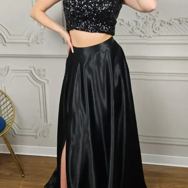Compleu elegant fustă și top Black Glam