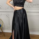 Compleu elegant fustă și top Black Glam